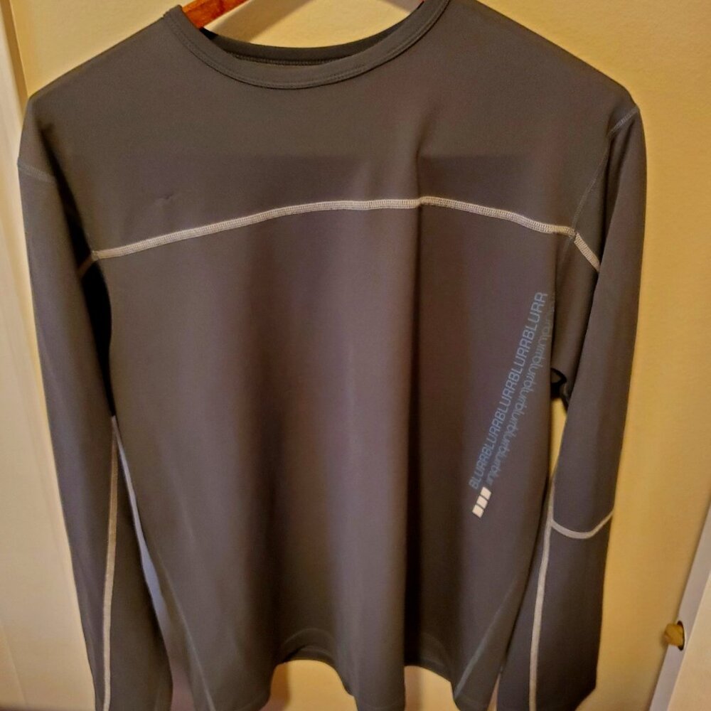 Blurr Men's Grey Shirt Size M LS 100% Polyester